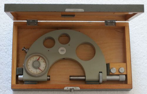 Vintage carl zeiss jena snap gage indicating micrometer - 50-75mm - ddr for sale