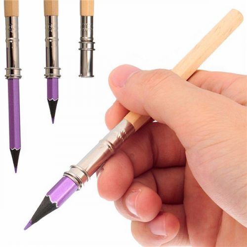 New 5Pcs Adjustable Pencil Extender Lengthener Holder Art Writing Hobby Tool
