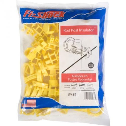 Screw-On Insulator, For Use With Posts, Yellow Fi-Shock Inc IRY-FS* Yellow