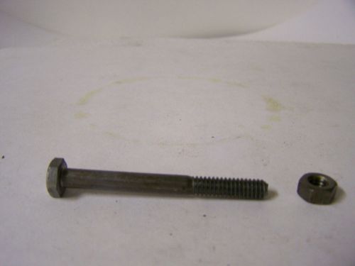 Vtg 1/4-20 x 2 1/2  plain steel hex head machine bolts w/nuts made in usa qty 25 for sale