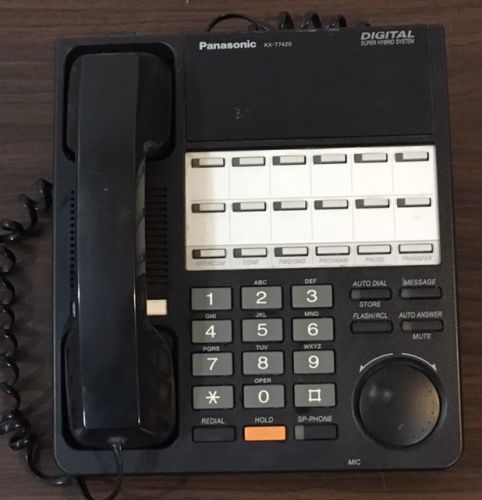 **LOT of 3 Phones** Panasonic KX-T7420-B T7420 Digital Corded Black