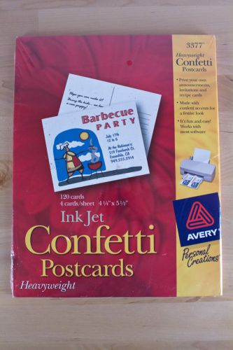 Avery Personal Creations Ink Jet Confetti Heavyweight Postcards 4-1/4X5-1/2 3377