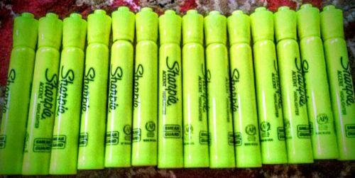 Lot of 14 Yellow Sharpie Accent Highlighters-BRAND NEW
