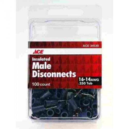 100 pk insulated male disconnect ace wire connectors 34530 082901345305 for sale