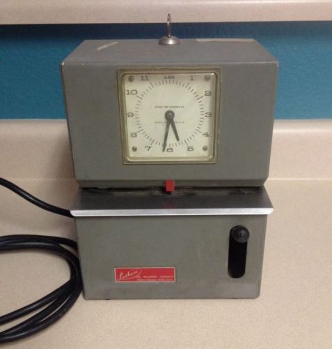 Vintage LATHEM Time Clock Model 2121 Employee Time Recorder With Key