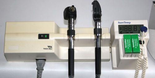 Welch allyn 767 transformer with heads; new welch allyn thermometer attachment! for sale