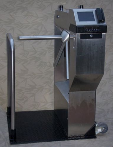 Alvarado waist high turnstile, edc-4x-l, stainless steel, access control for sale