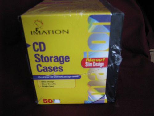 50 CD or DVD IMATION SLIM STORAGE CASES