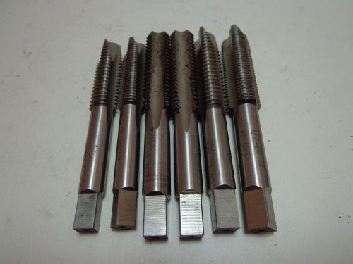 6 HSS High Speed Steel Thread Cutting Taps Drill Bits; sizes 7/16&#034; and 1/2&#034;
