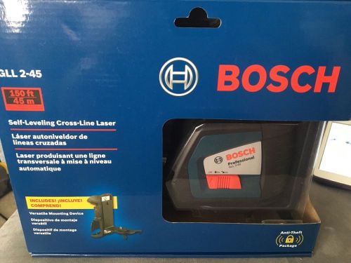 Bosch GLL 2-45 Self-leveling Long-range Cross-line Laser Brand New
