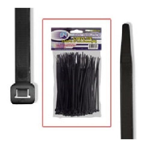 500 Pack Lot Pcs - 12&#034; Inch UV Resistant Nylon Cable Zip Wire Tie Black 3.6mm
