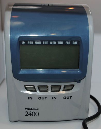 Pyramid Model 2400 Electronic Time Clock with spare ink and cards