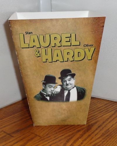 LAUREL &amp; HARDY POPCORN BOX # 1. SIGNATURE.....FREE SHIPPING