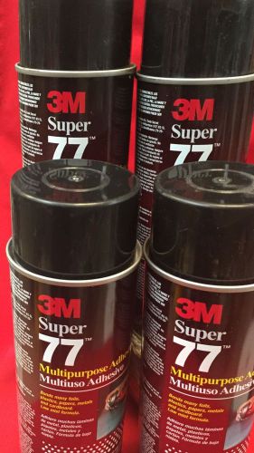 Lot of 4 3M 77 Super Multipurpose Adhesive Aerosol, 16.75 Oz.