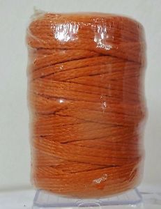 Crown Crafts Cord Polyester Line Braided Twine Orange 82 Yards Made In USA NIP