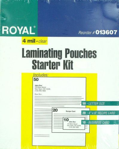 Royal 4mil Clear Laminating Pouches Starter Kit - Laminator Plus