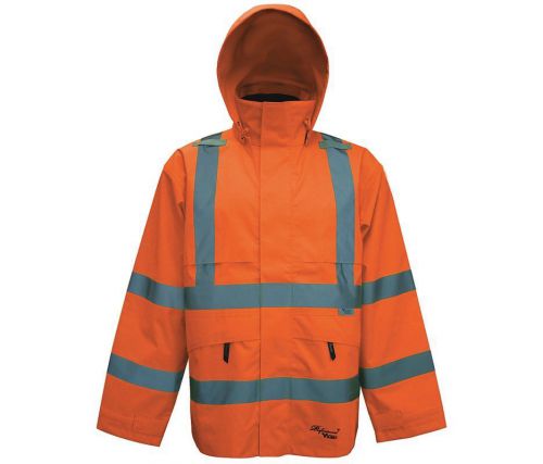 Viking d6329jo-l rain jacket, class 3, trilobal, orange, l for sale