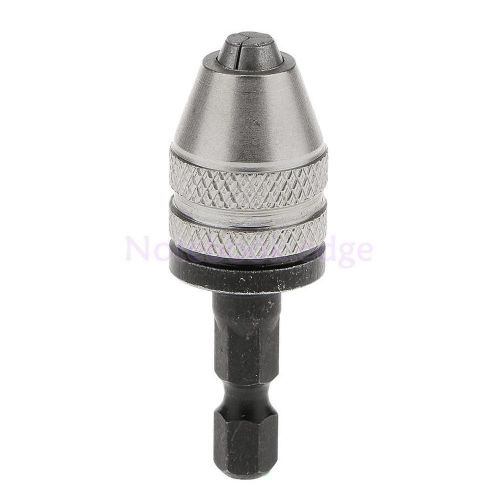 Keyless drill bit chuck hex shank adapter converter 0.3-3.4mm quick change for sale