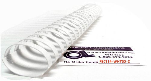 WHITE Plastic Binding Comb Spines 1-1/4&#034; (32mm) 19 Ring (100) by OregonLam