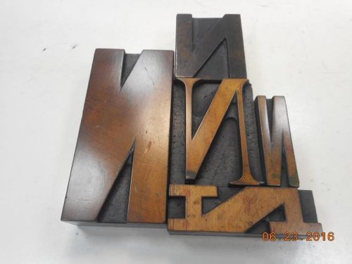 5 Letterpress Printing Antique Wood Type Letter N All Different Fonts &amp; Sizes