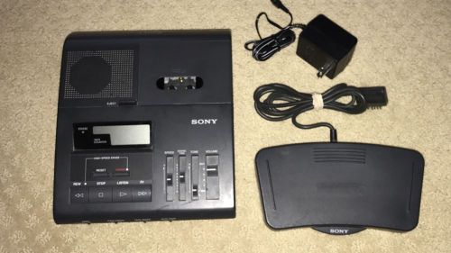 Sony BM-840 Microcassette Recorder Transcriber Transcription Power &amp; Foot Pedal