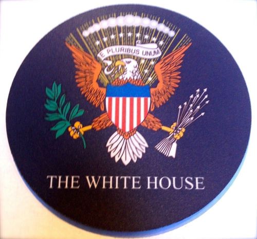 White House Seal/eagle mouse pad round.