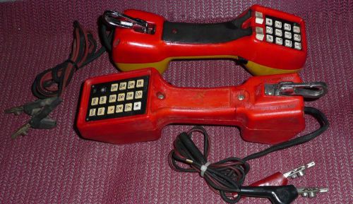 2- Harris Dracon  TS22 TS21 Butt Set Lineman Telephone Phone Handset Pro lot