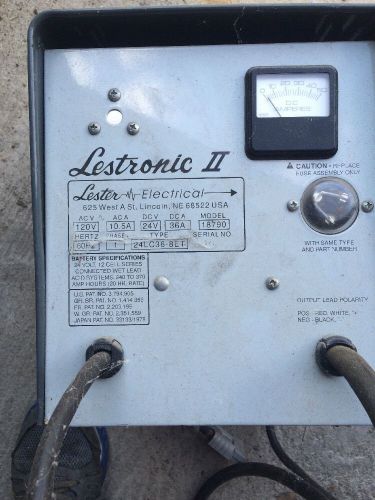 Lestronic II   24Volt / 36Amp Battery Charger # 18790. List $923.80