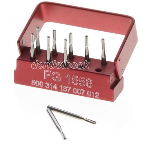 1 set ental tungsten steel drills/burs fg-1558 for high speed handpiece for sale