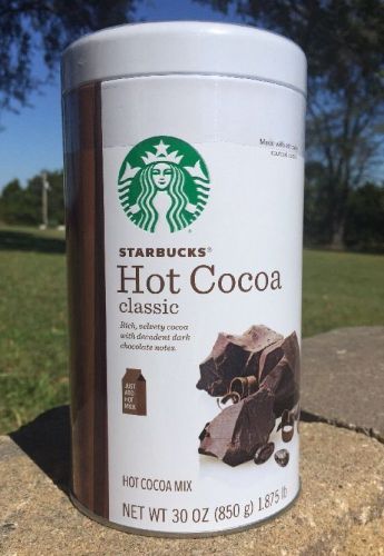 1 NEW  Starbucks  Hot Cocoa Mix  CLASSIC  30 OZ  Just Add Hot Milk