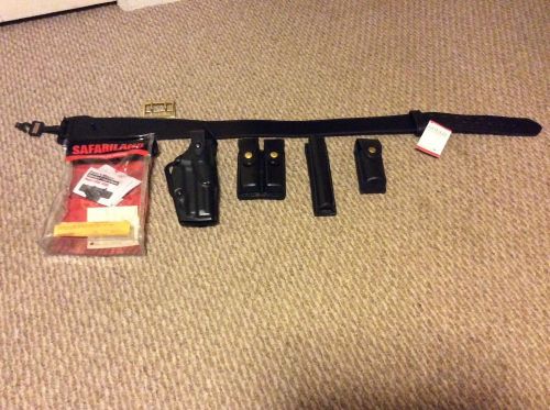 Police, security duty belt lot, sz 36, sam browne, sig saur p229 level 3 holster for sale