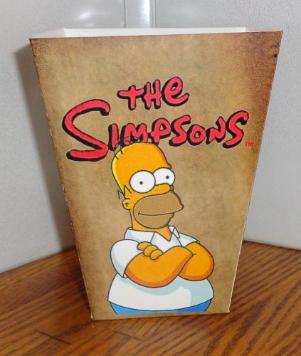 THE SIMPSONS POPCORN BOX # 1. TV CARTOONS. ROLLING STONES.....FREE SHIPPING
