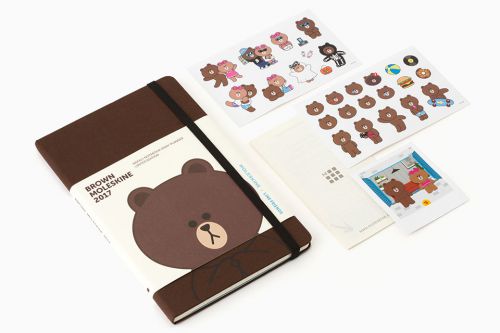 MOLESKINE x LINE FRIENDS 2017 BROWN Diary Weekly Large Notebook Planner