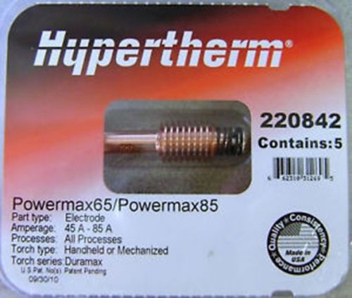 Hypertherm genuine 220842 electrode- qty 5 for sale