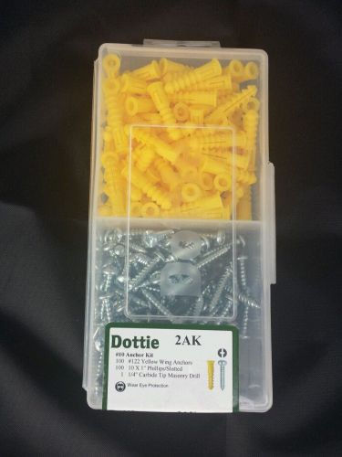 DOTTIE 2AK DOTTIE BOX - ANCHOR Kit&#034; Masonry Drill bit included&#034;