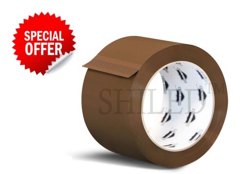 72 rolls 2&#034; x 110 yards tan color packing tapes 2 mil shipping tape ( 2 cases ) for sale