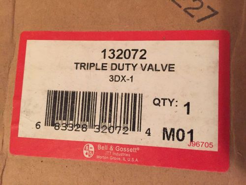 Bell &amp; gossett triple duty valve 3dx 1&#034; new in box #132072 plumbing heating for sale
