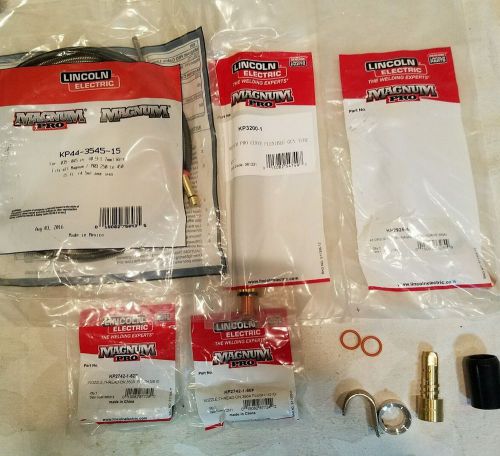 lincoln magnum/pro 250a to 400amp mig gun rebuild kit with liner and flex tube