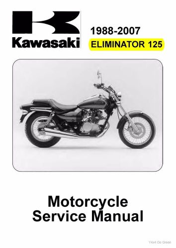Kawasaki 125 | bn125 eliminator complete pdf service manual 1998-2007 (usa) for sale