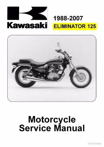 KAWASAKI 125 | BN125 ELIMINATOR COMPLETE PDF SERVICE MANUAL 1998-2007 (USA)