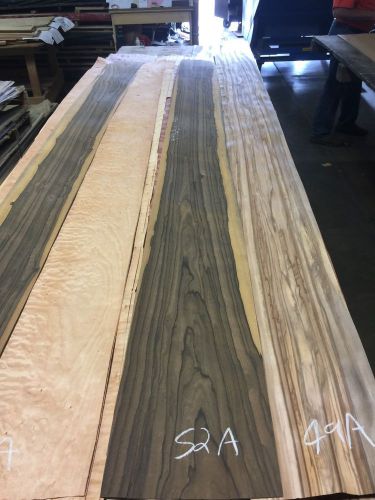 Wood Veneer Ziricote 8x100 2Pcs Total Raw Veneer &#034;EXOTIC&#034; 52A MEX