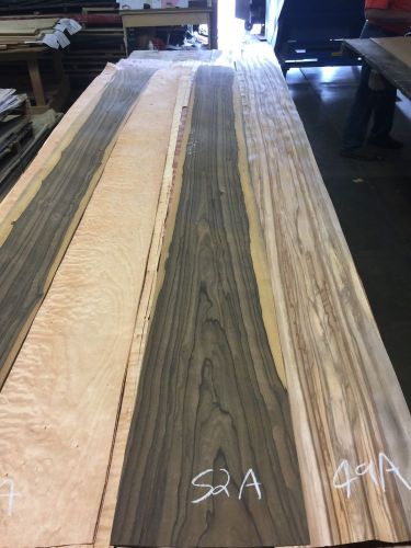 Wood Veneer Ziricote 8x100 2Pcs Total Raw Veneer &#034;EXOTIC&#034; 52A MEX