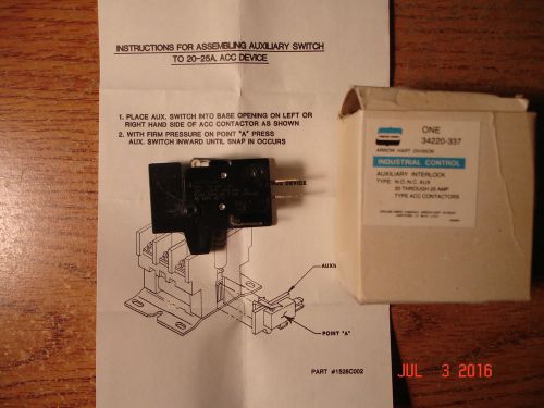 Arrow Hart Division  Industrial Control Auxiliary Switch 34220-337