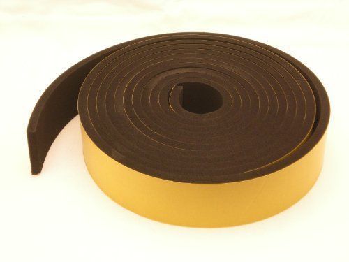 NEOPRENE RUBBER Self Adhesive Strip  2&#034; wide x 1/2&#034; thick x 16 feet long