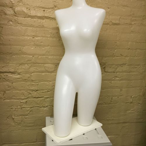 Female Plastic 3/4 Torso with wooden base. ( New Price) $87.40 includes shipping
