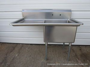 Stainless Steel 1 Compartment Sink, 16Ga, Bowl Size 24&#034;x24&#034;x14&#034;,1 D/B 24&#034;, NSF
