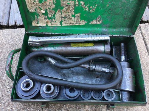 Greenlee 767A Knockout Punch Hydraulic Driver Set w/ Case Bits Dies, Preowned