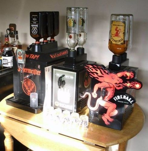 (3) Bar Shot Chiller Drink Machines Fireball Bacardi Jagermeister