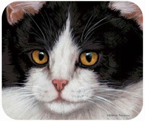 New Fiddlers Elbow BLACK &amp; WHITE CAT Mouse Pad Mats Mousepad Good Gift