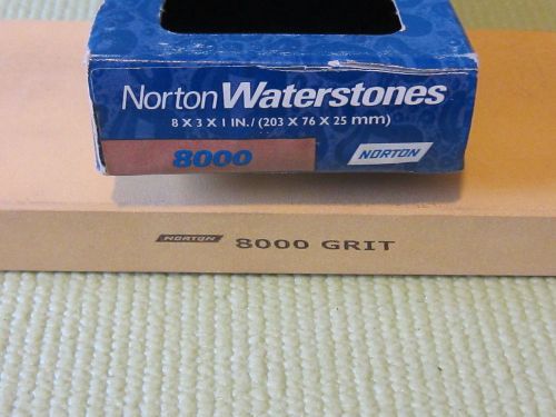 Norton Waterstone 8000 Grit Ultra-Fine 1&#034; x 3&#034; x 8&#034; Chiles Razor Tools Nice